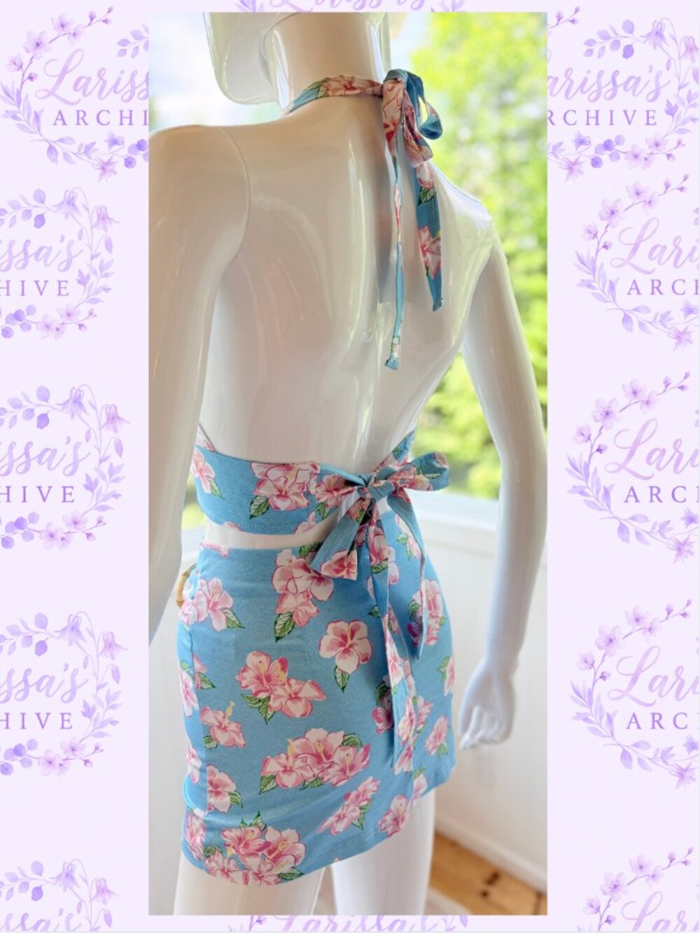 dELiA*s by Dolls Kill | "Long Hot Summer" Hibiscus Two-Piece Set | Size XS - Picture 4 of 16
